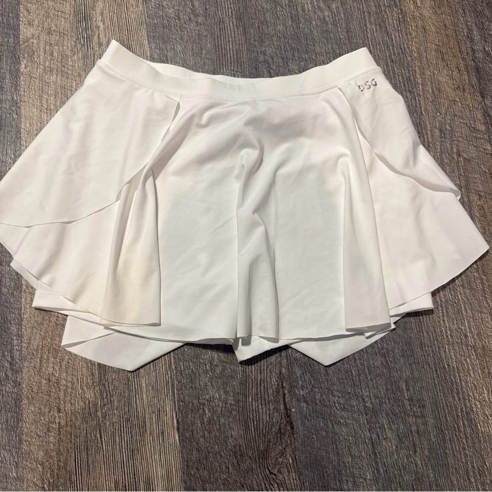 DSG White Flared Layered Skort